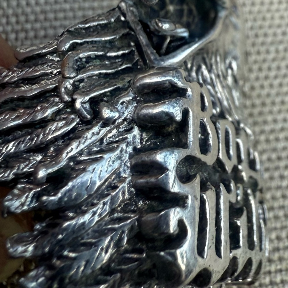Vintage biker ring “ Born Wild” in stainless steel. - Picture 9 of 10